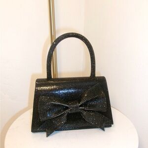 Elegant Black Bow Handbag